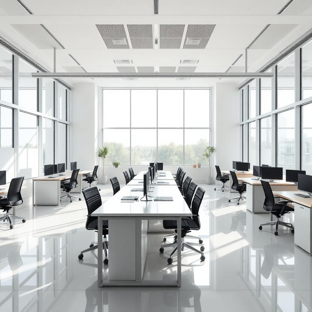 Vyčistené kancelárske priestory